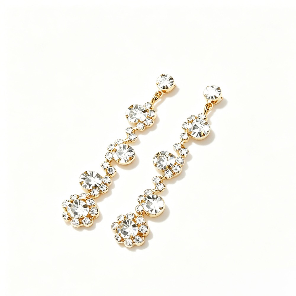 Cascading Crystal Drop Earrings
