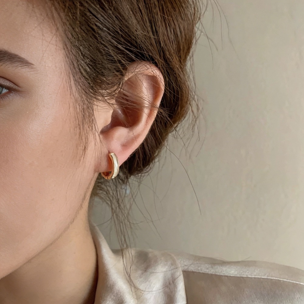 Slim Gold-Tone Hoop Earrings