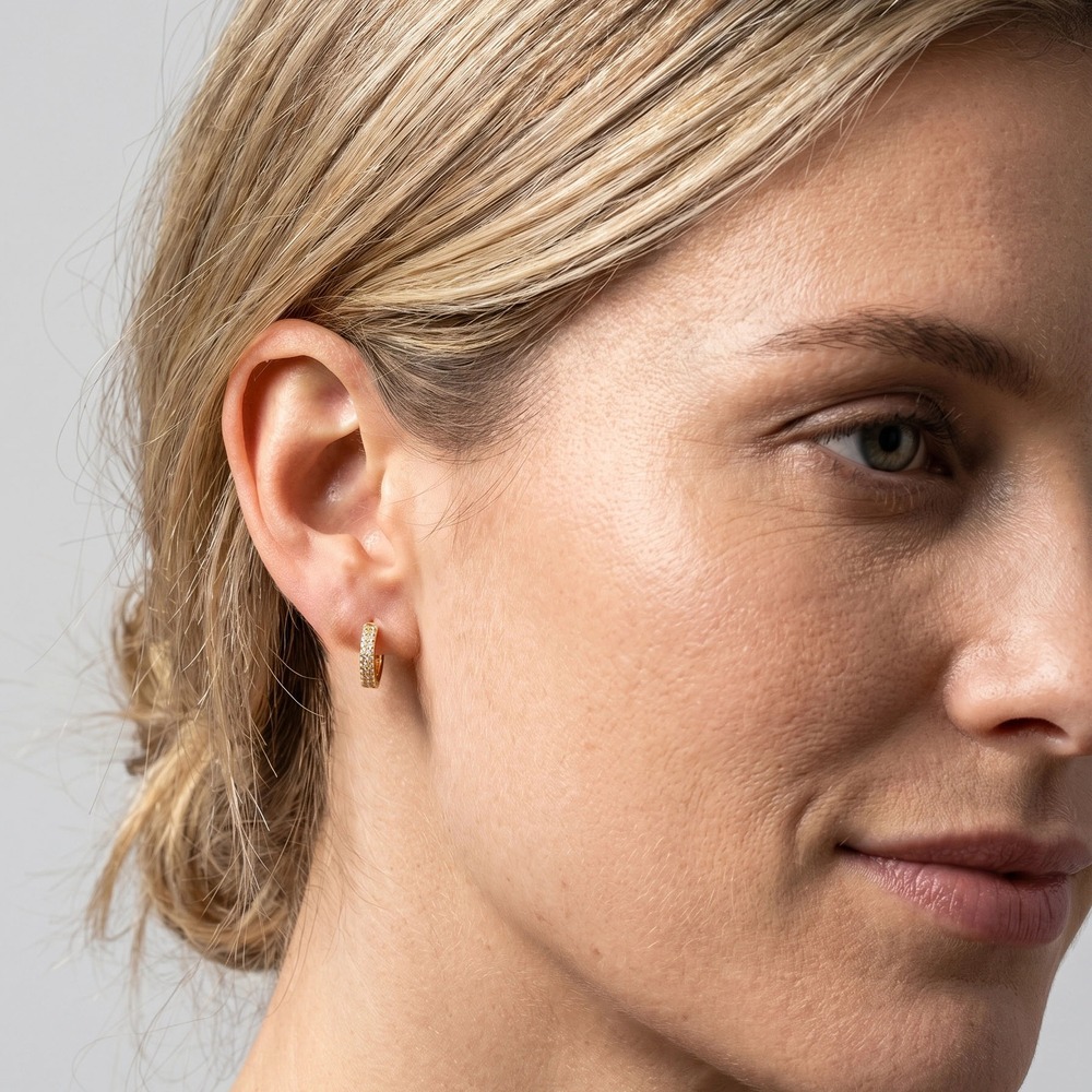 Petite Gold-Tone Huggie Earrings