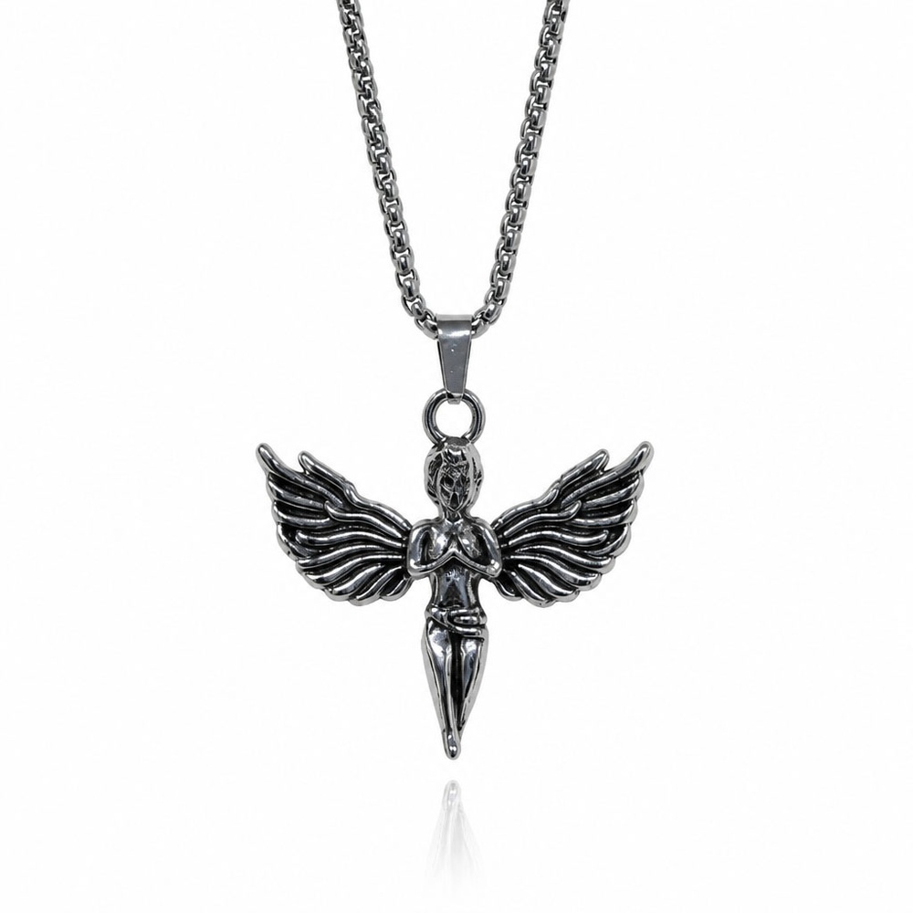 Winged Figure Pendant Necklace