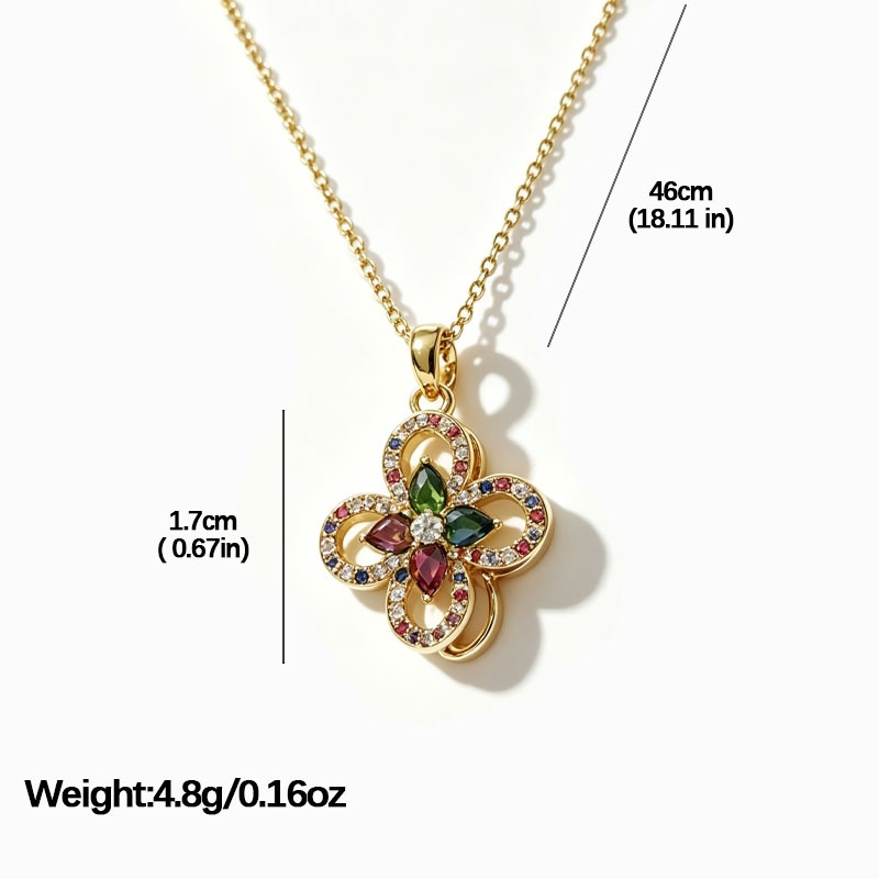 Multicolor Heart Pendant Necklace