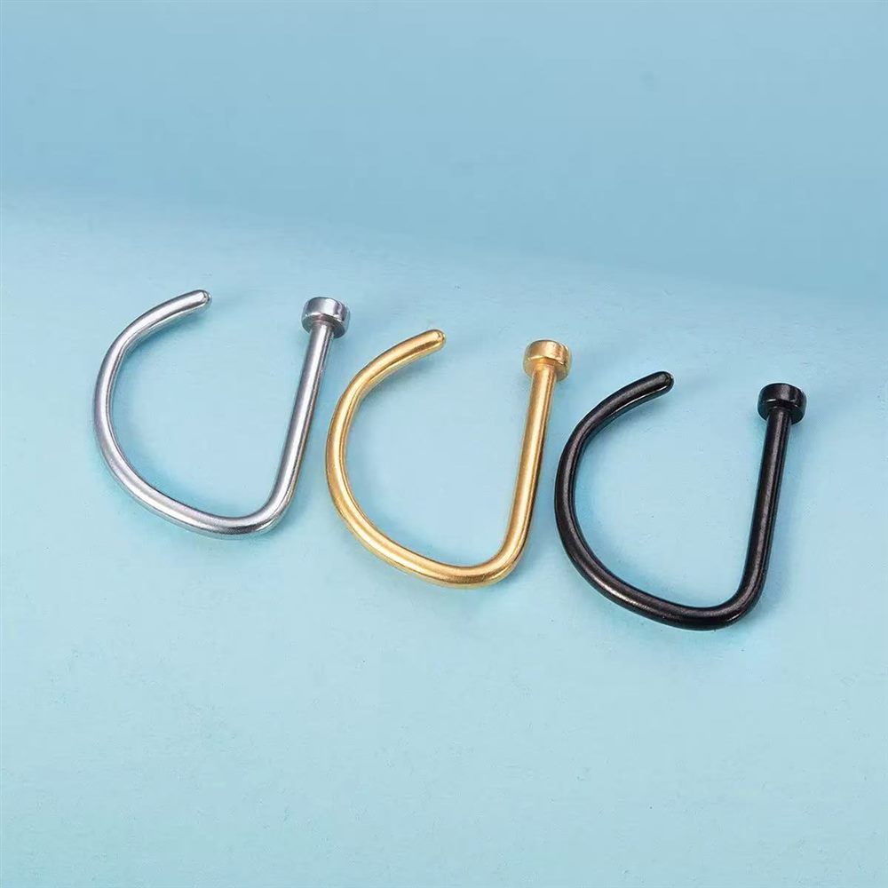 L-Shaped Nose Stud Set