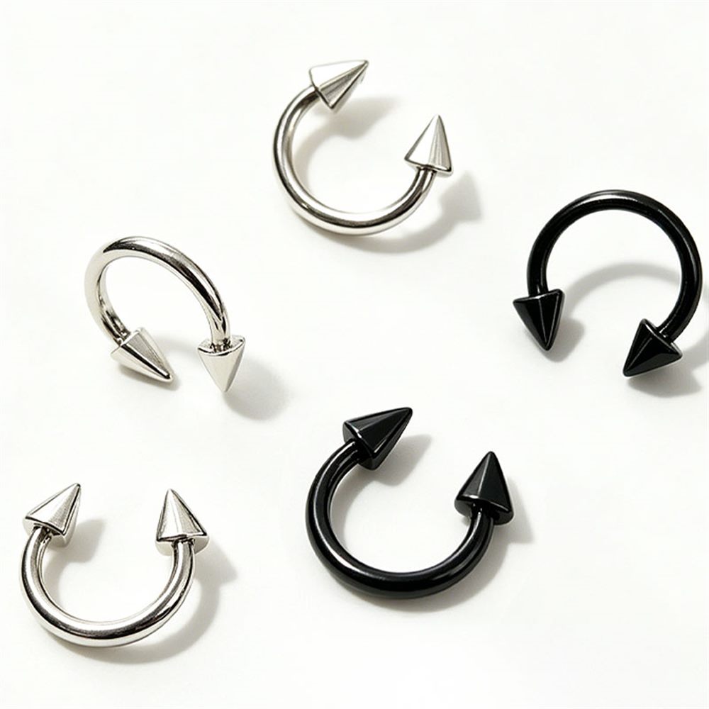 Spike Horseshoe Piercing Set