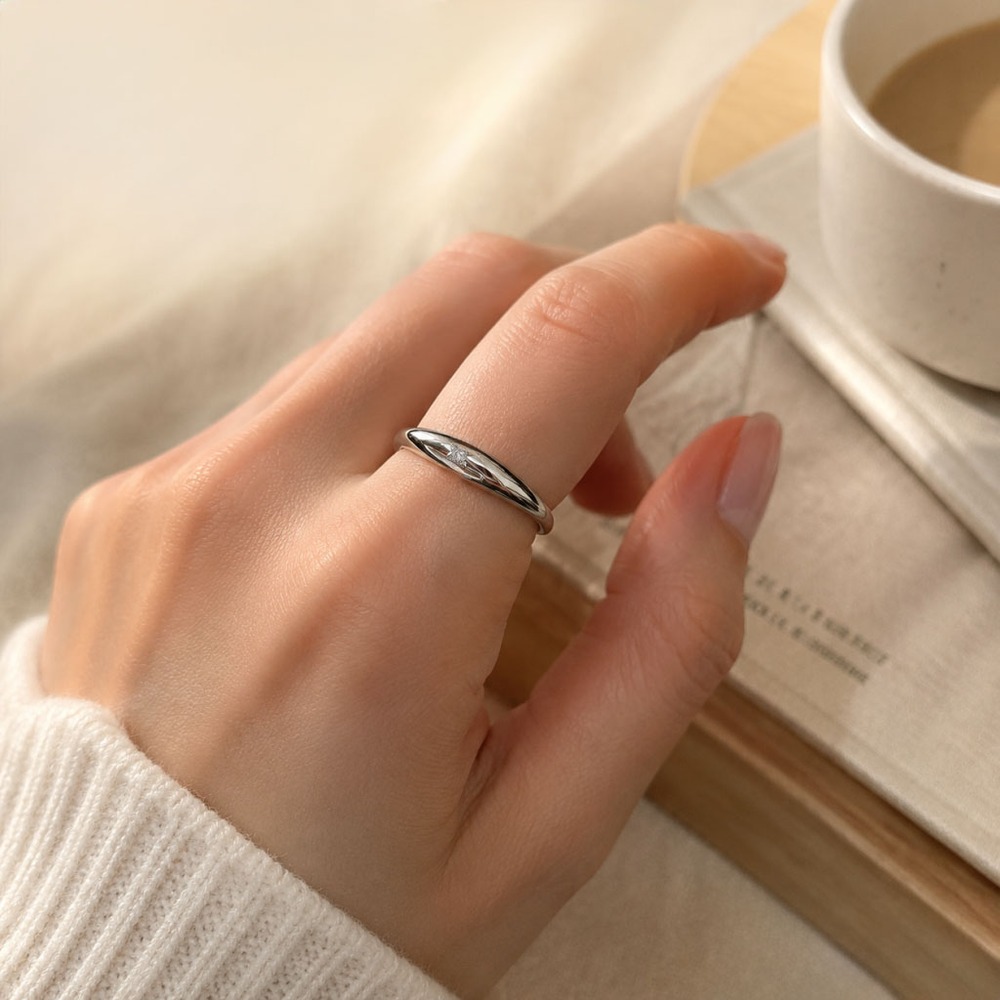 Layered Silver-Tone Band Ring